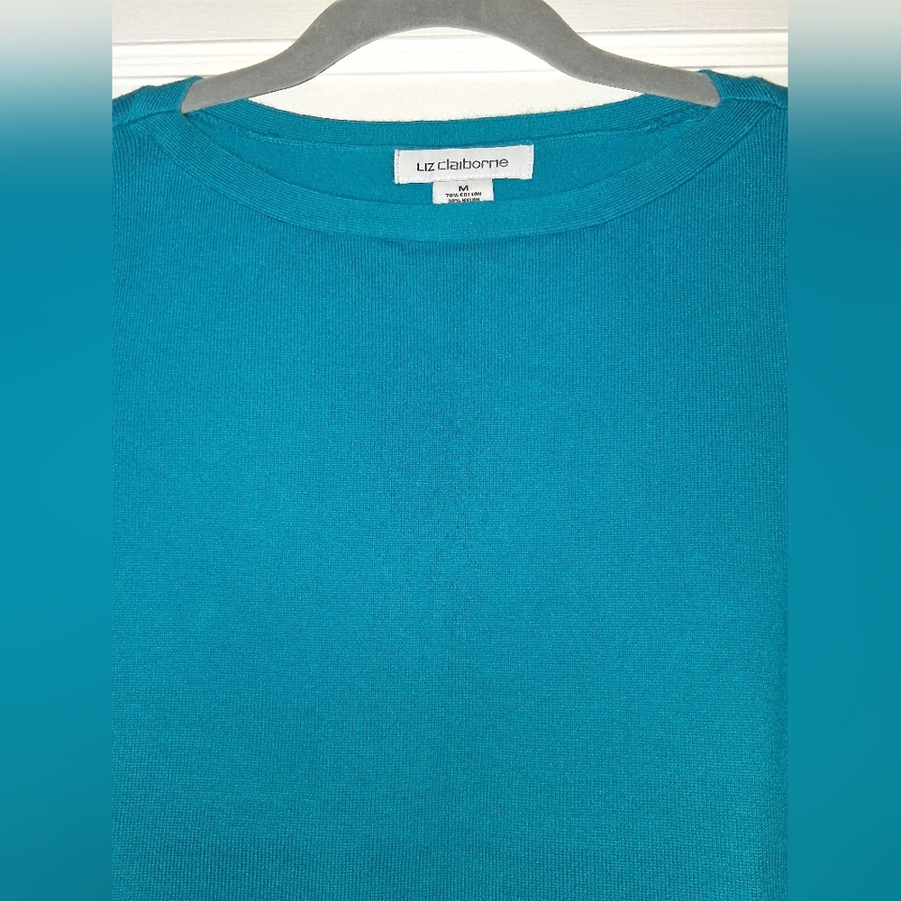 Liz claiborne Teal Top - Picture 3 of 13